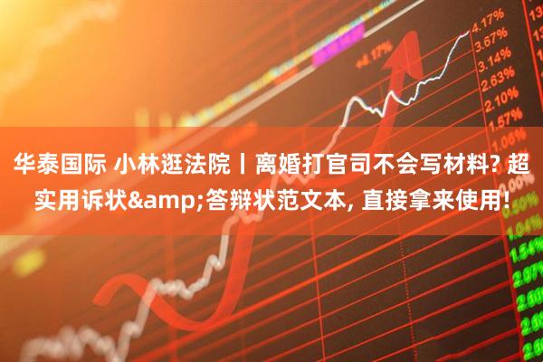 华泰国际 小林逛法院丨离婚打官司不会写材料? 超实用诉状&答辩状范文本, 直接拿来使用!