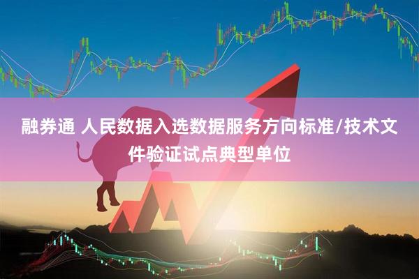 融券通 人民数据入选数据服务方向标准/技术文件验证试点典型单位