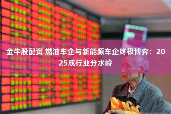 金牛股配资 燃油车企与新能源车企终极博弈：2025成行业分水岭